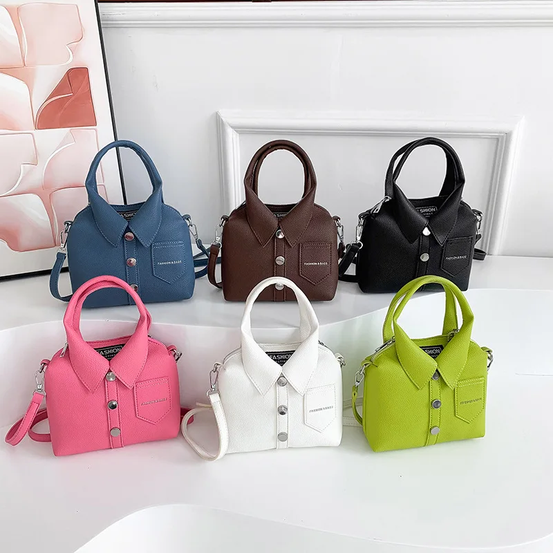 Personalized Shirt Small Square Bag 2024 New Popular Handbag Creative Design Of Crossbody Shoulder Bag With Rivets