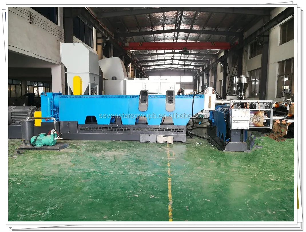 side force double stage water-ring cutting pelletizing machine with PLC control touch screen operation