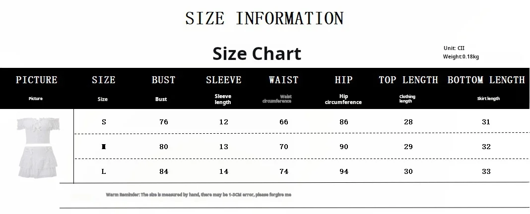 2024 Summer new French sweet puff sleeve top elegant ruffled skirt women two-piece white set
