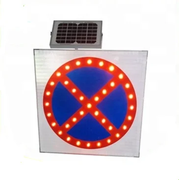 
reflective sheeting aluminum No stopping solar traffic sign 