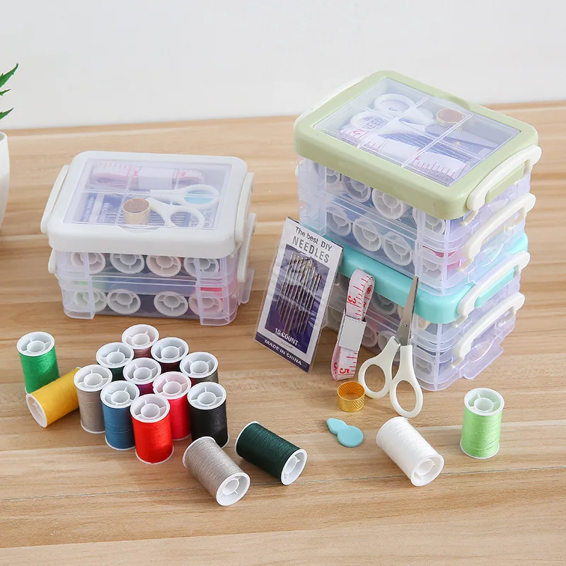 226pcs Sewing Set Sewing Tool Set Needle and Thread Kit for Sewing Needlework Kit with Fabric Box