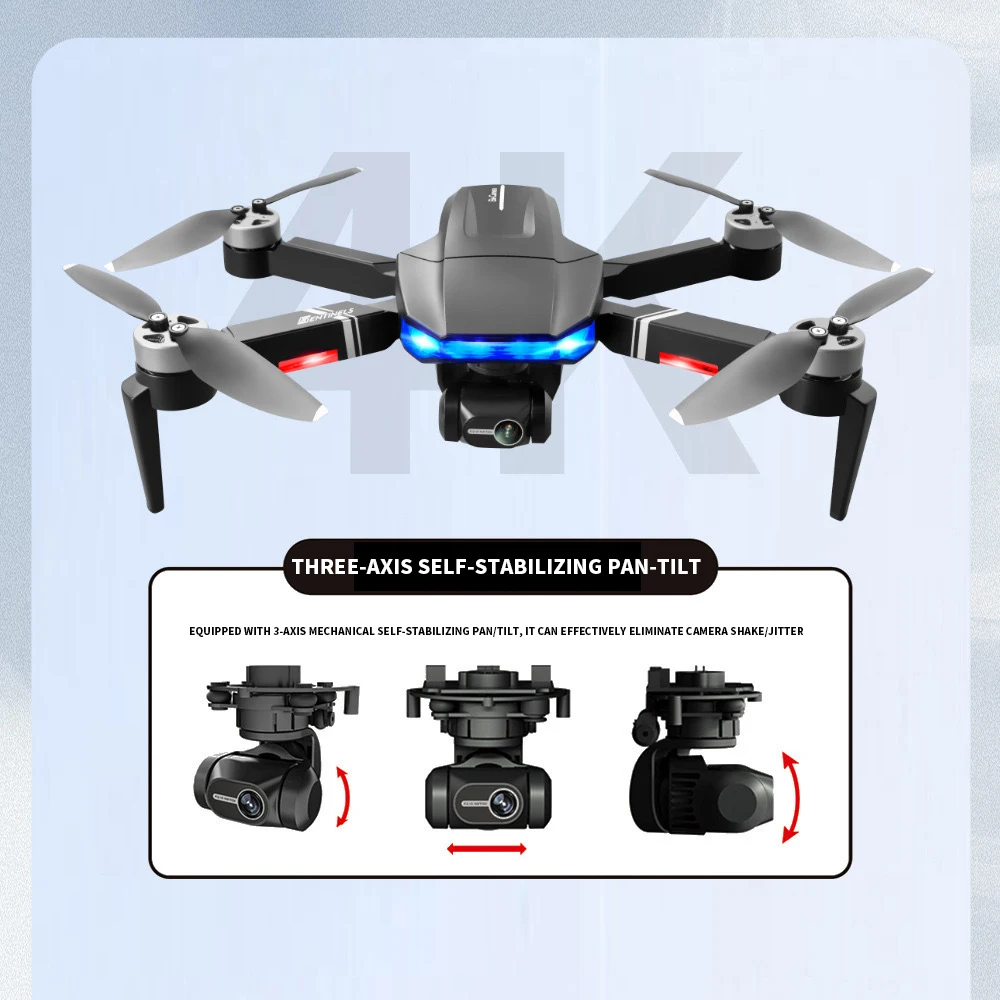 FCT 2022 New LSRC S7S Drone 4K GPS 3-Axis Gimbal Aerial Photography Brushless Motor Foldable Mini Rc Quadcopter For Gift