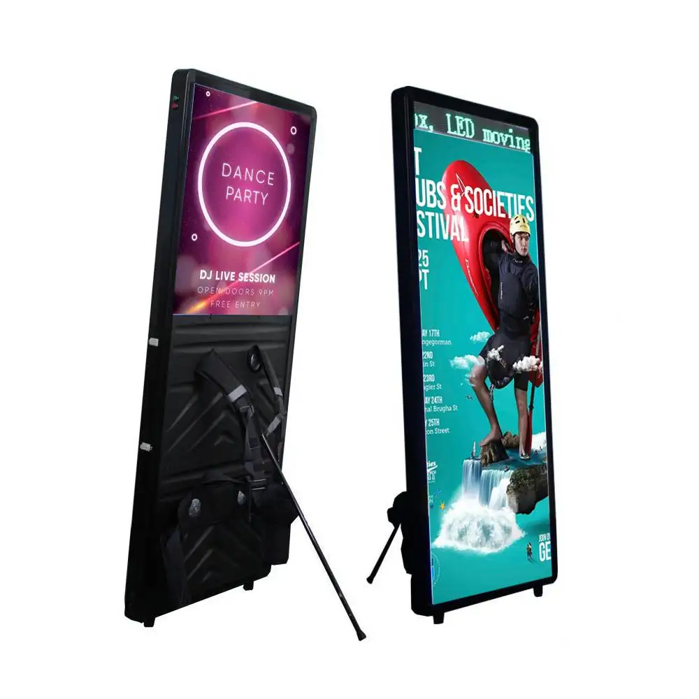 32 Inch Factory Portable Led Backpack Walking Mobile Billboard Advertising Light Box