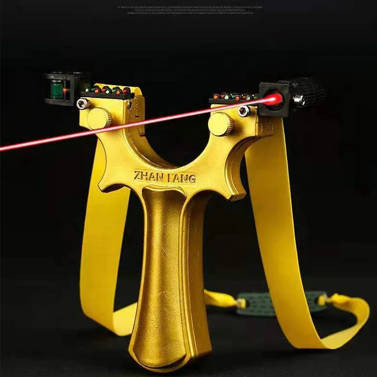 Resin Shooting Hunting Slingshot With Laser And Rubber Band Sling Shot Outdoor Hunting Competitive Catapult Toy