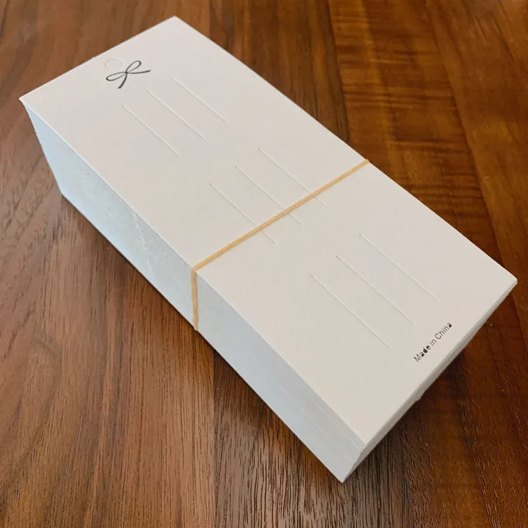 White Color Rectangular Paper Hair Clip ,Brooch,Earring  Display Packaging Cards With OPP Plastic  Bag