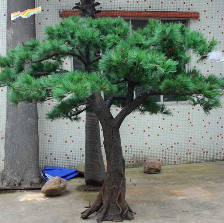 Wholesale high quality hot sale fiberglass artificial pine tree for home wedding office hotel restaurant decoration