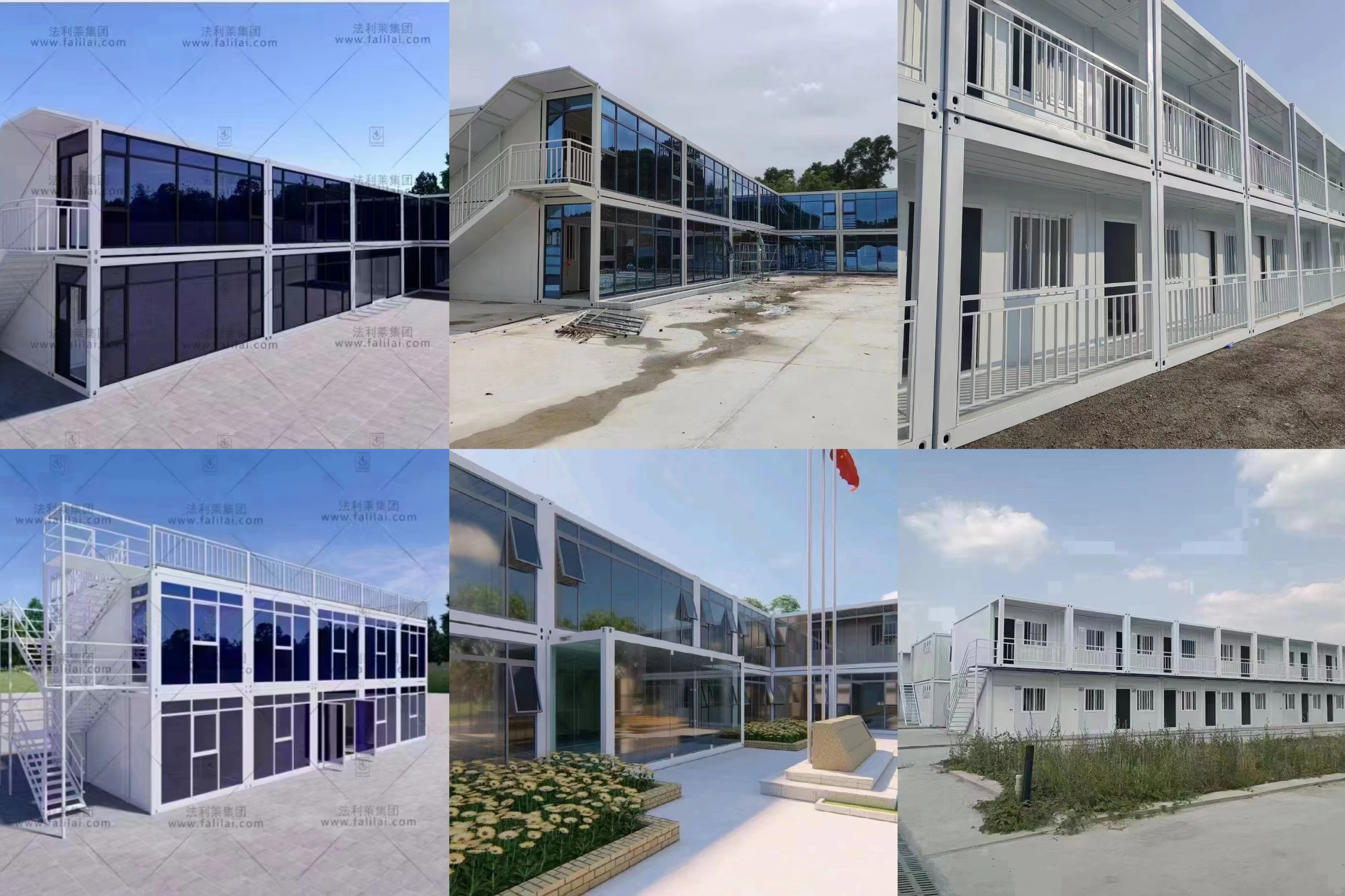 ZHYH OEM detachable residential godown design wind-resistant prefab house villa shipping container house living container house