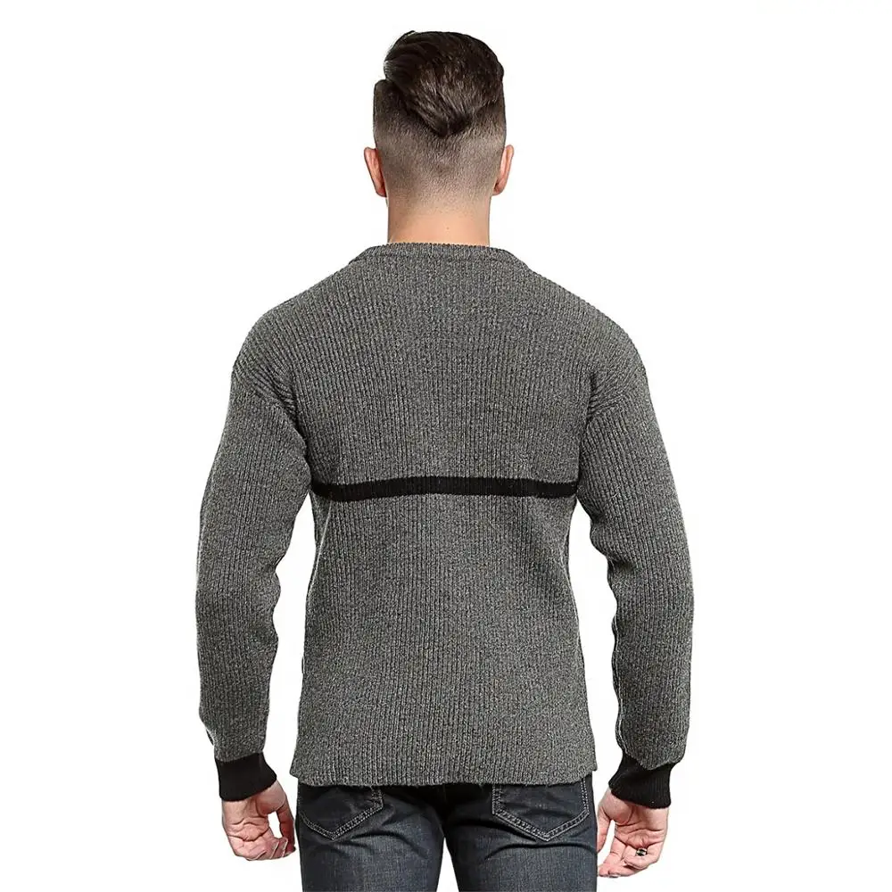 Sweden Antique Man Amry Tactical MILITARY UNIFORM 100% Wool Military Sweater Round Neck Winter Pullover