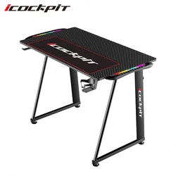 Icockpit игровой компьютерный стол с цветовой моделью RGB свет гоночный E-спортивный эргономичный для ПК по индивидуальному заказу со светодиодной