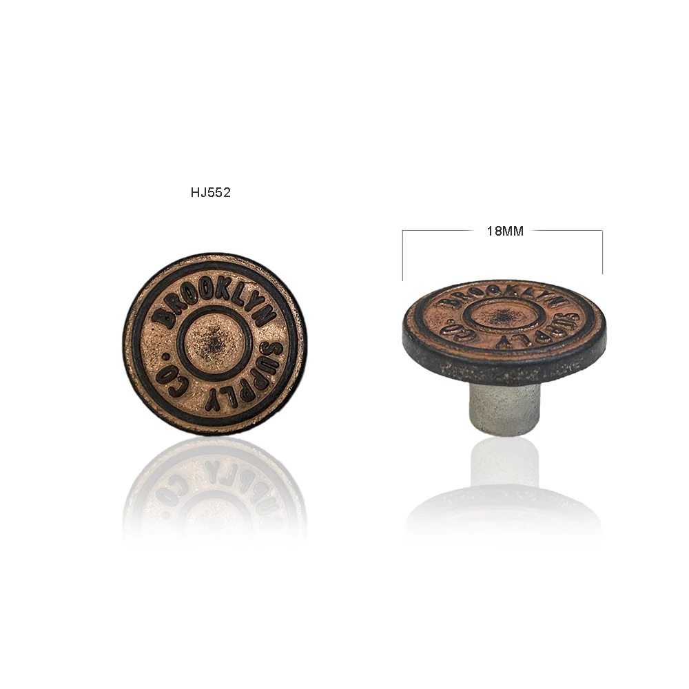 HJ552 18MM Metal buttons metal studs for clothing hoes decorative metal studs fashion rivets and studs