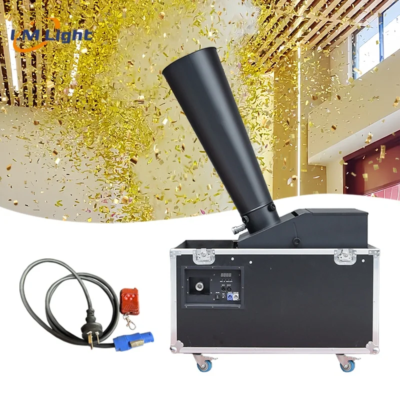 LM high quality DJ stage disco DMX512 control big CO2 confetti machine for wedding party confetti cannon machine