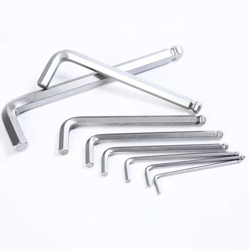 Factory High Hardness Metric Inch Flat Head Ball Head Allen Key Wrench Set
