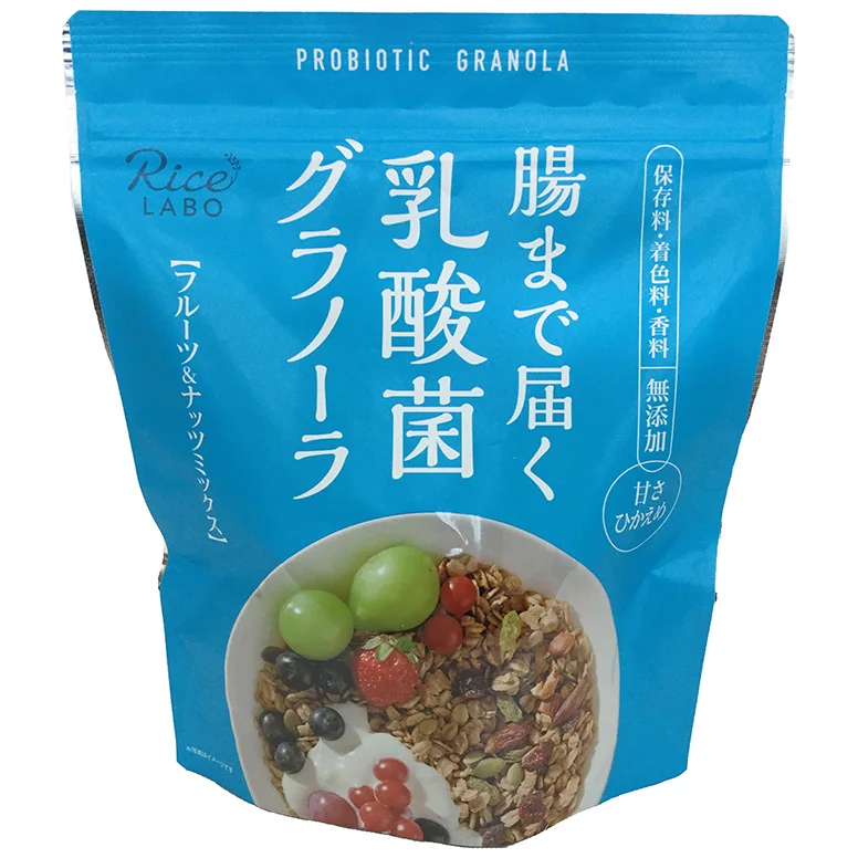 Instant rolled oats flakes added lactic acid bacteria powder