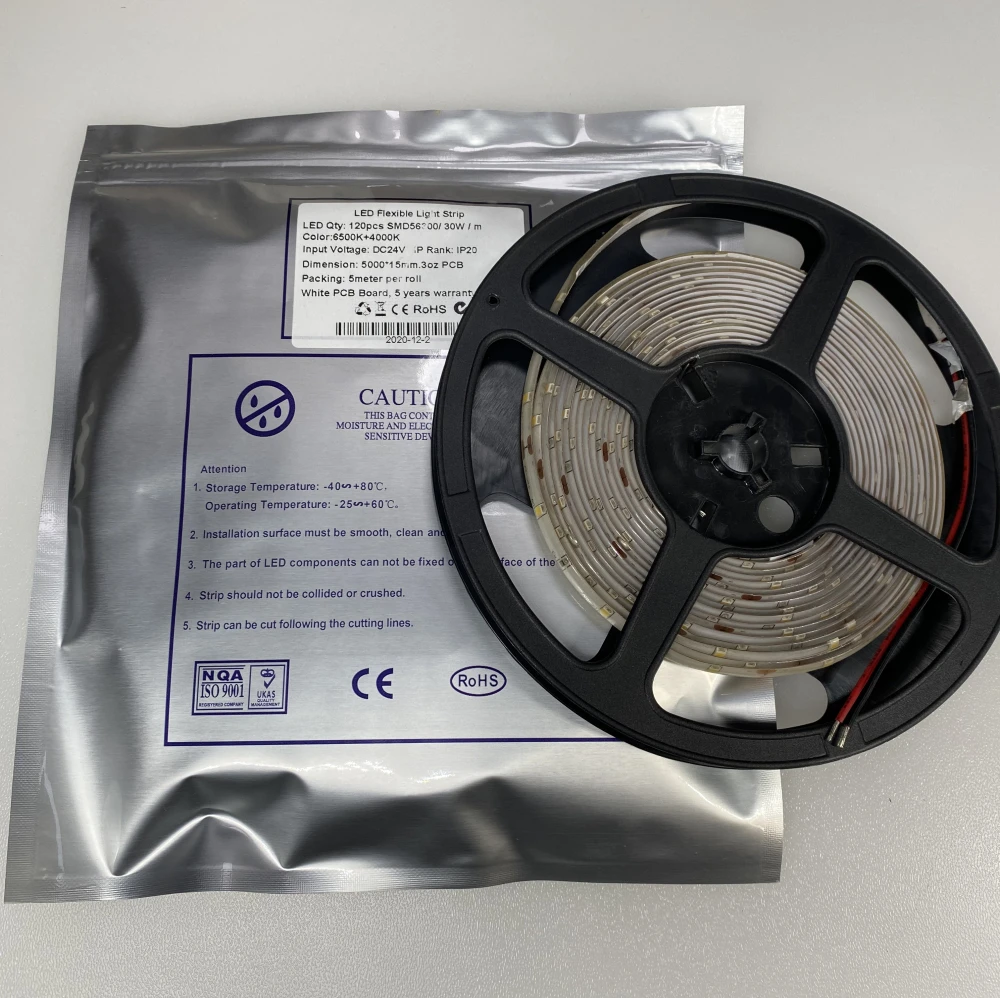 Ra90 Ribbon Tape Cool Neutral Warm White Flexible 2835 Smd Led Strip Light