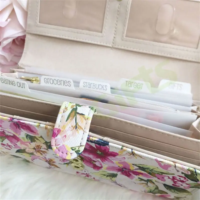 custom cash envelope system budget planning money savings challenge planner organizer A6 tab divider holographic sticker