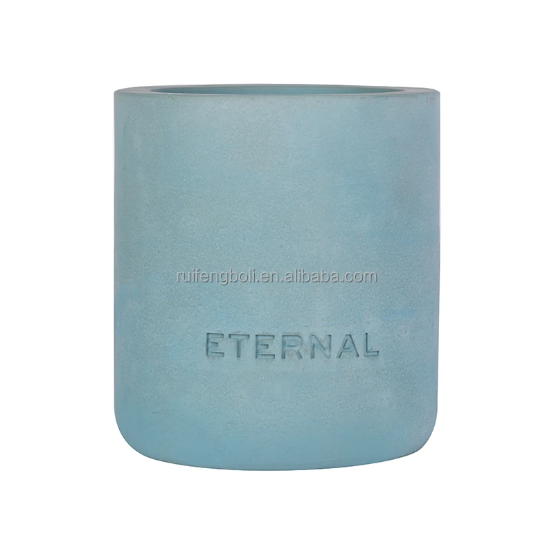 Wholesale Cheap Price Own Brand Custom Design Colorful Cement Candle Jar Container For Candle Making