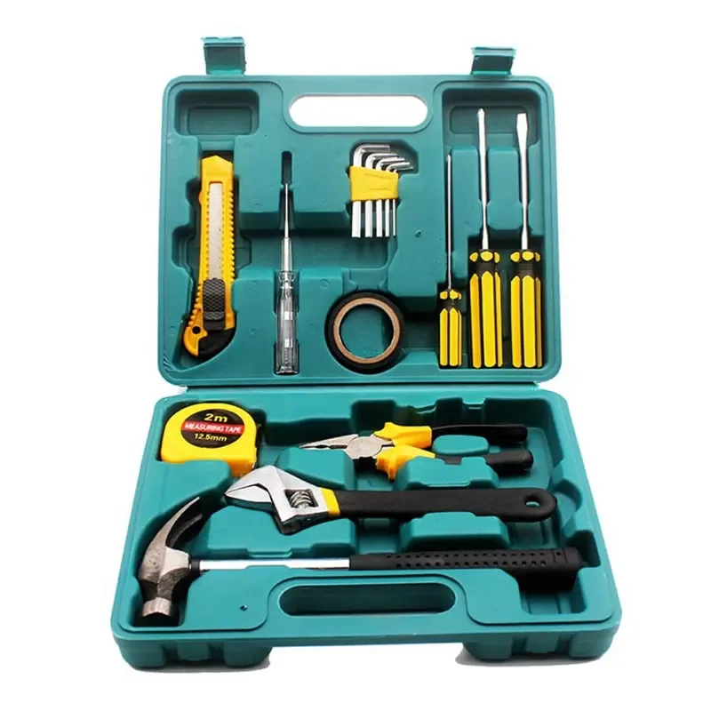 Coolmax Handmade Tool Box Combination Hardware Hand Tools Set Car Home Dual-Use Set Repair Set Tool Box Waterproof Plastic Box