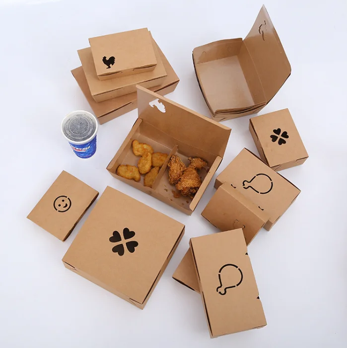 Customized Disposable Food fried chicken packaging box Chicken cutlet packing box