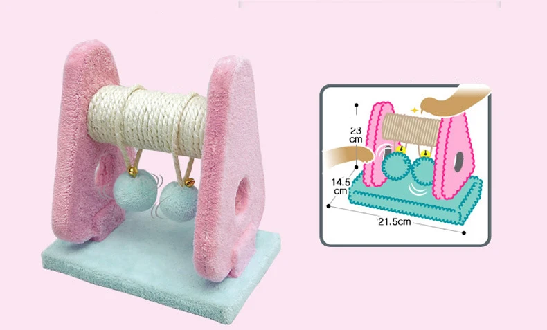 Wholesale Original Design Faux Fur Hemp Rope Cat Tree Scratch Post