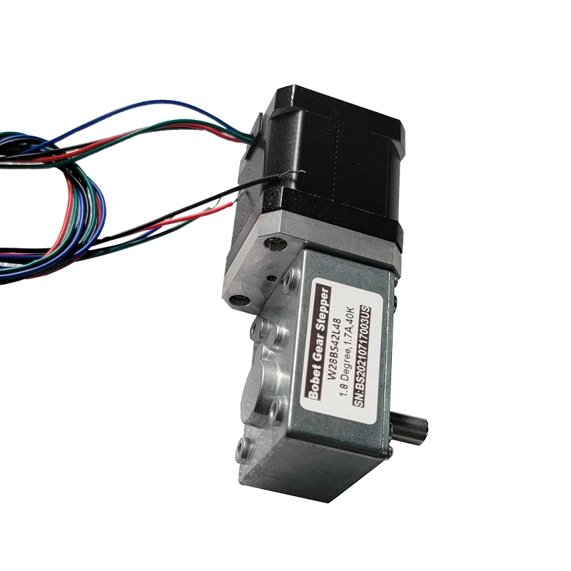 Hot sell nema 17 stepper motor worm gear box reducer with 40:1 ratio