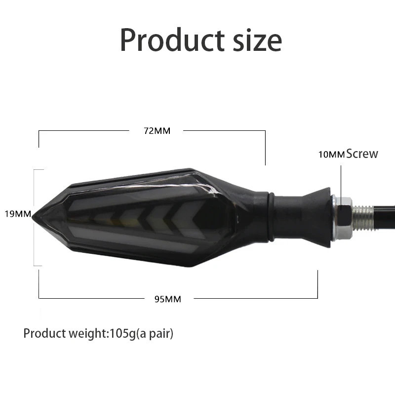 Motorcycle Mini indicators led turn signal flexible flowing front rear cold light for honda yamaha motorcycle part