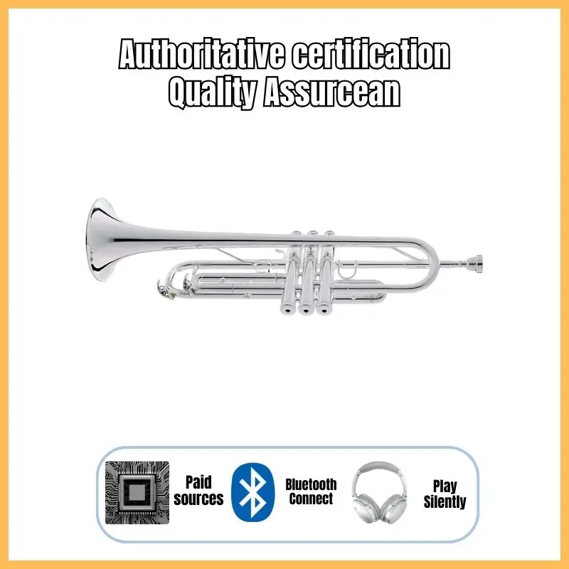 Professional Grade Ready-to-Ship Trumpet - Solid Brass Construction with Polished  Premium Trumpet for Musicians
