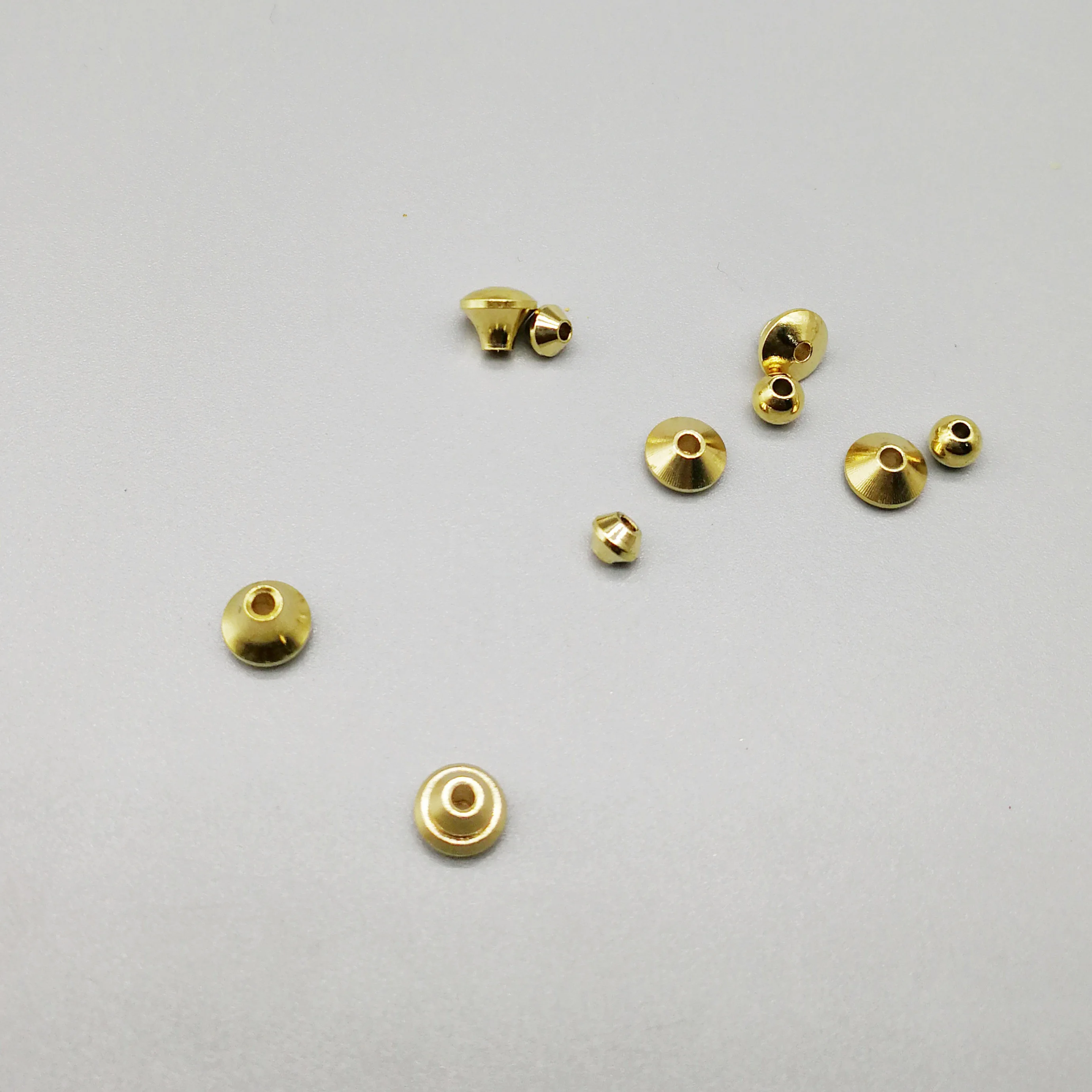 Custom  5mm/6mm/7mm/6.5mm/7mm Fishing Brass Metal Bead, Brass Beads Fly Tying