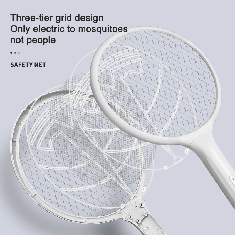 
Rechargeable Electric Mosquito Killer Bug Zapper Fly Swatter Best Mosquito Racket 