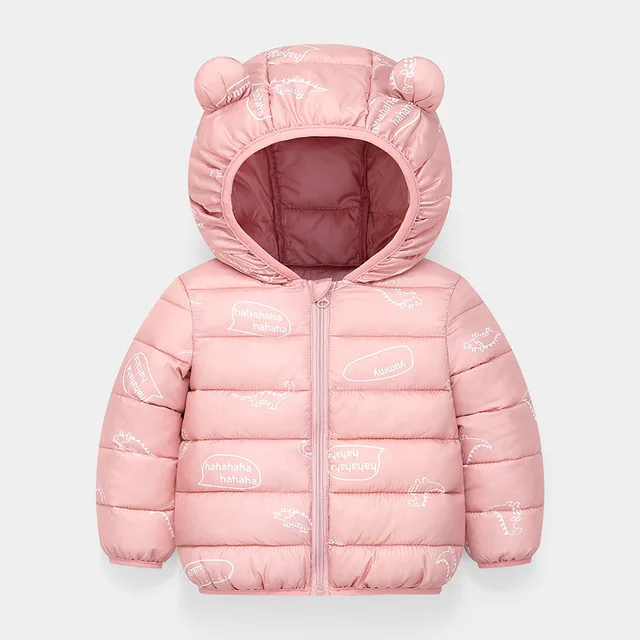 Winter new style teenager boys and girls cartoon down padded jacket children quilted jacket bear ear design cute warm down coat