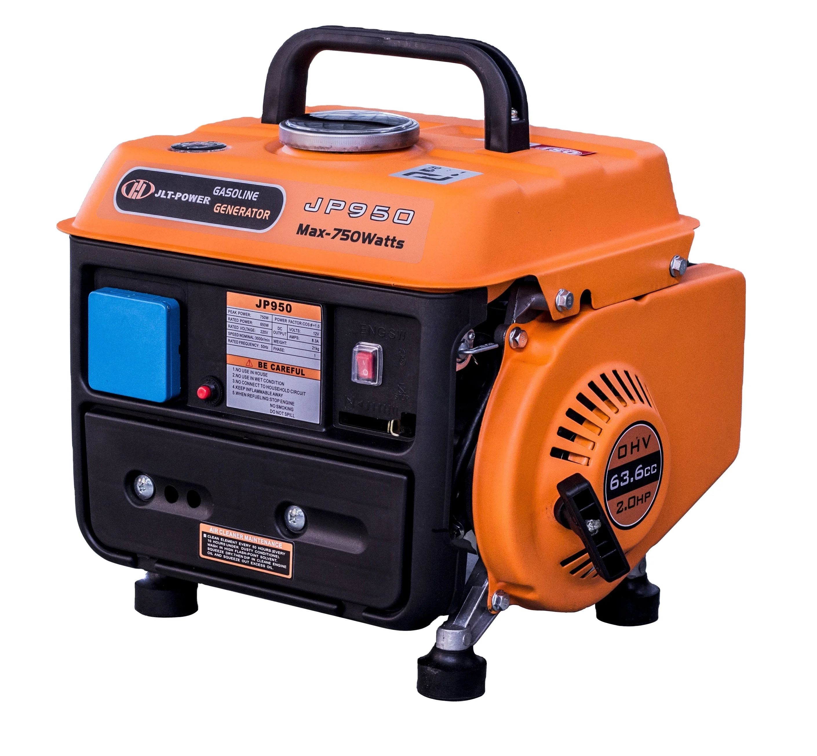 CE and GS Mini Gasoline Generator 650W Aluminium or Cooper