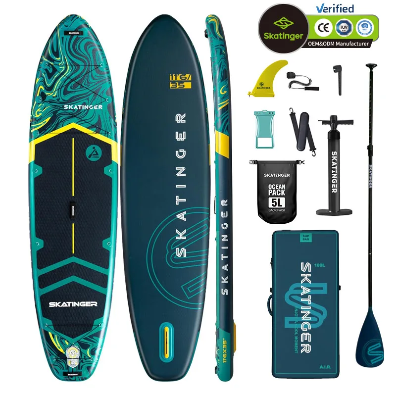 Skatinger Surf Board OEM Customized padel surf stand up paddle board inflatable Surfing SUP For Water Sport