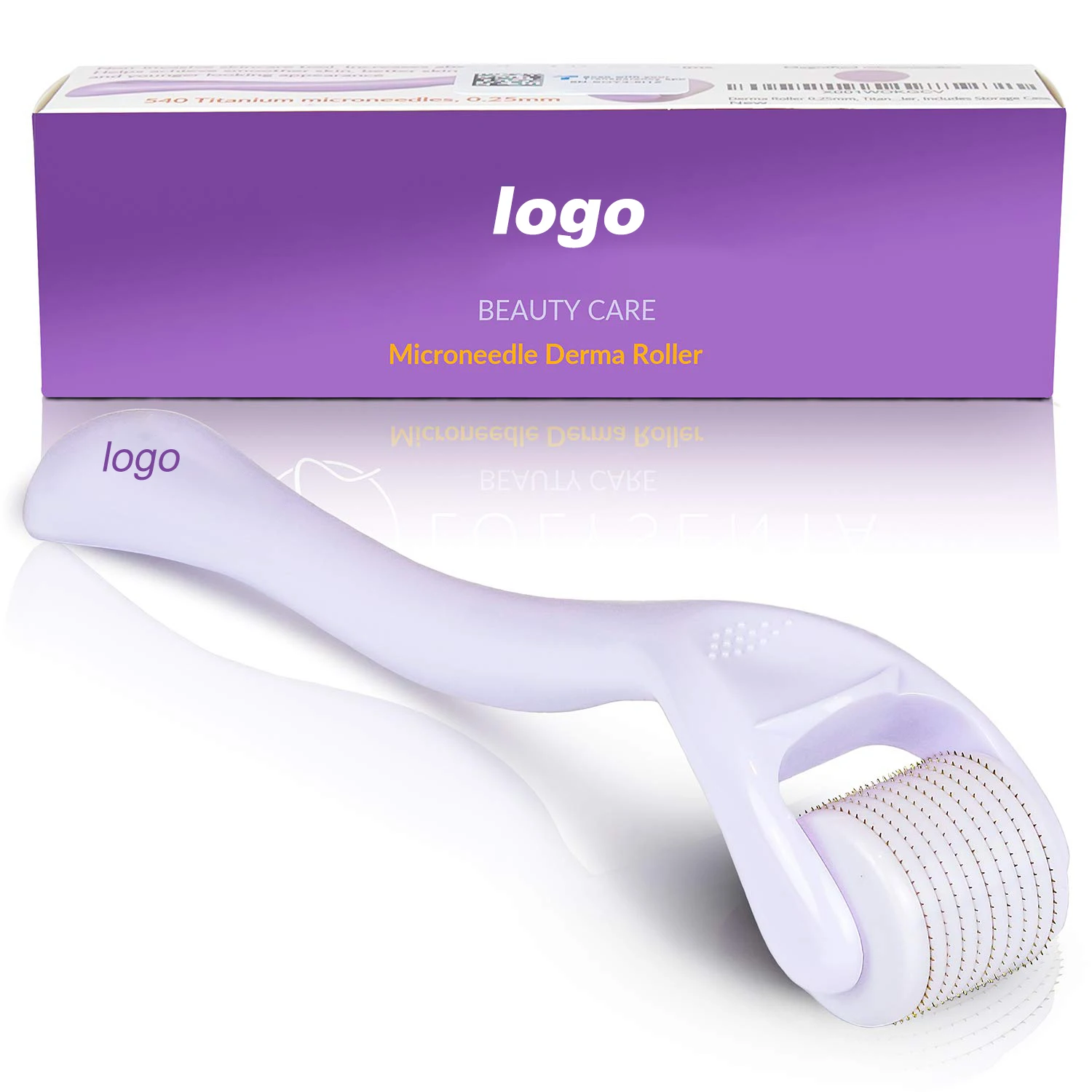 High Quality Derma Roller Beard Hair Growth Treatment Microneedle Dermaroller Matt Black Derma Roller