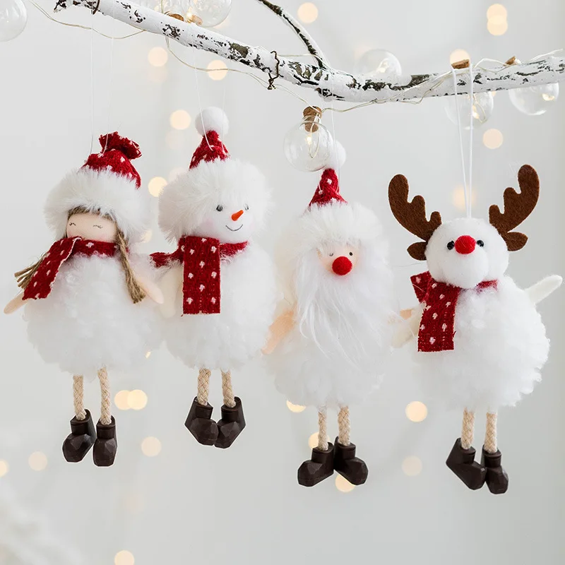 Christmas Angel Dolls Hanging Ornament Xmas Gifts Angel Gnomes For Christmas Tree Ornaments Pendant Christmas Decorations