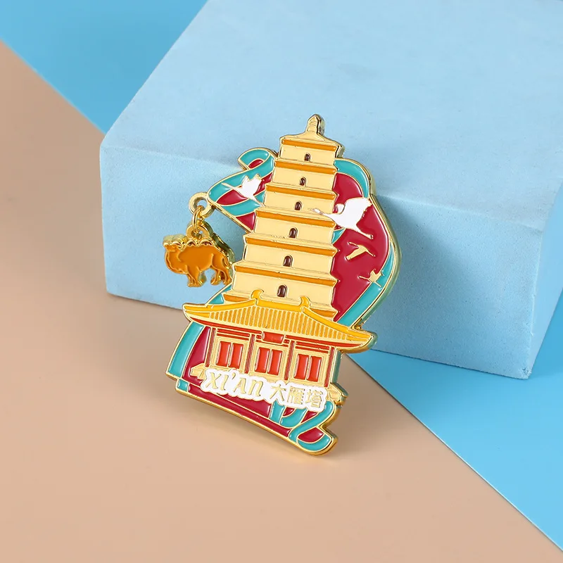 Country City Soft Enamel Metal Anime Fridge Magnet Customised Tourist Souvenir Refrigerator Magnet 3d Cities Fridge Magnet