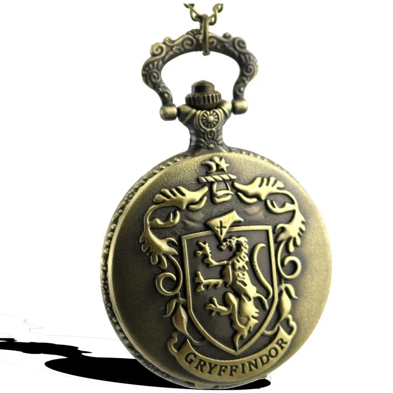 Bronze Pocket Watch Fashion Quartz Pocket Watches Necklace FOB Chain Pendant Gifts Pocket Watch for Men Women