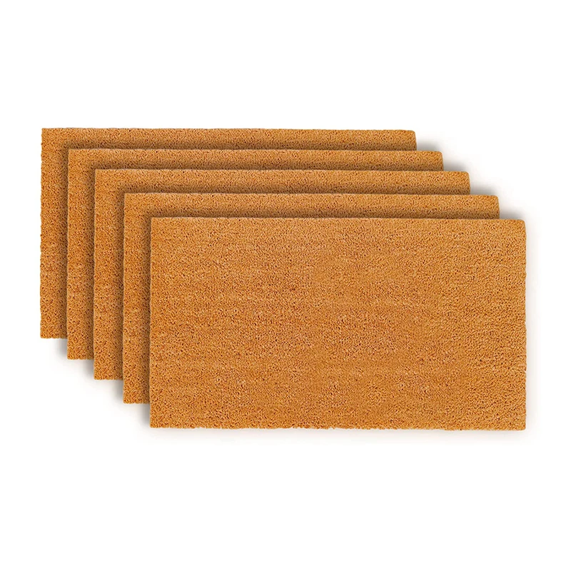 100% Natural Coir Coconut Outdoor blank Entrance mat Brown Rubber Non Slip doorMat Resist Dirt door mat for home