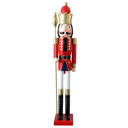 1.8m red body white leg soldier nutcracker large christmas gift home decoration