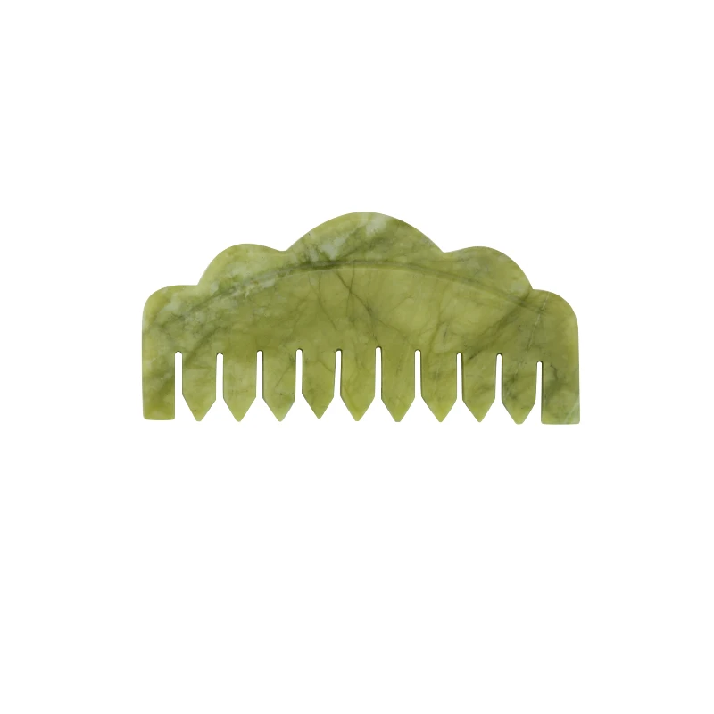Green Xiuyan Jade Guasha Massage For Body Jade Comb Gua Sha