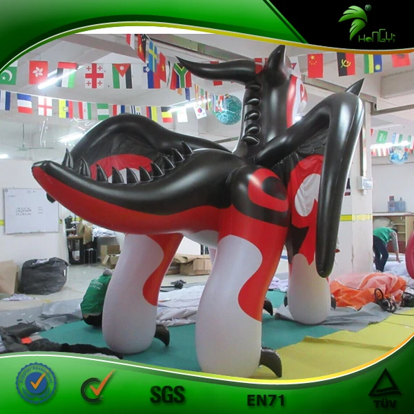 Hongyi Inflatable Red Dragon Toy Giant Inflatable Cartoon Zenith Animals with SPH