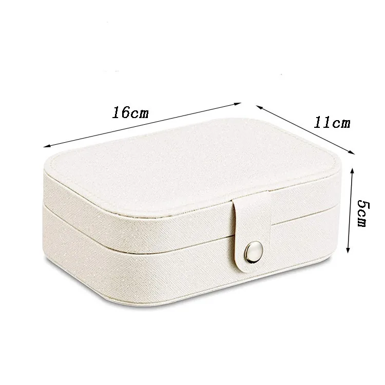 Custom logo pu leather jewelry box small and convenient jewelry case