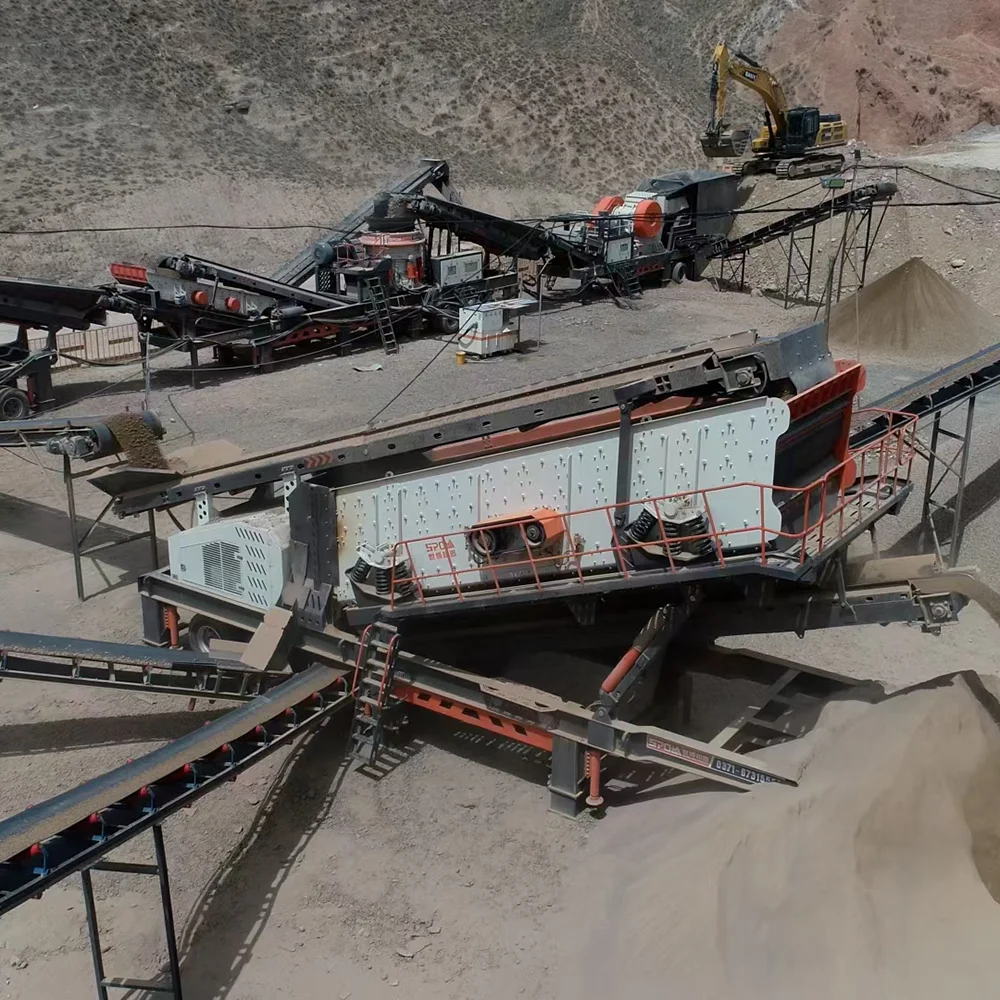 mining machinery gold ore quarry stone crusher xj-350 industrial mobile stone aggregate production plant