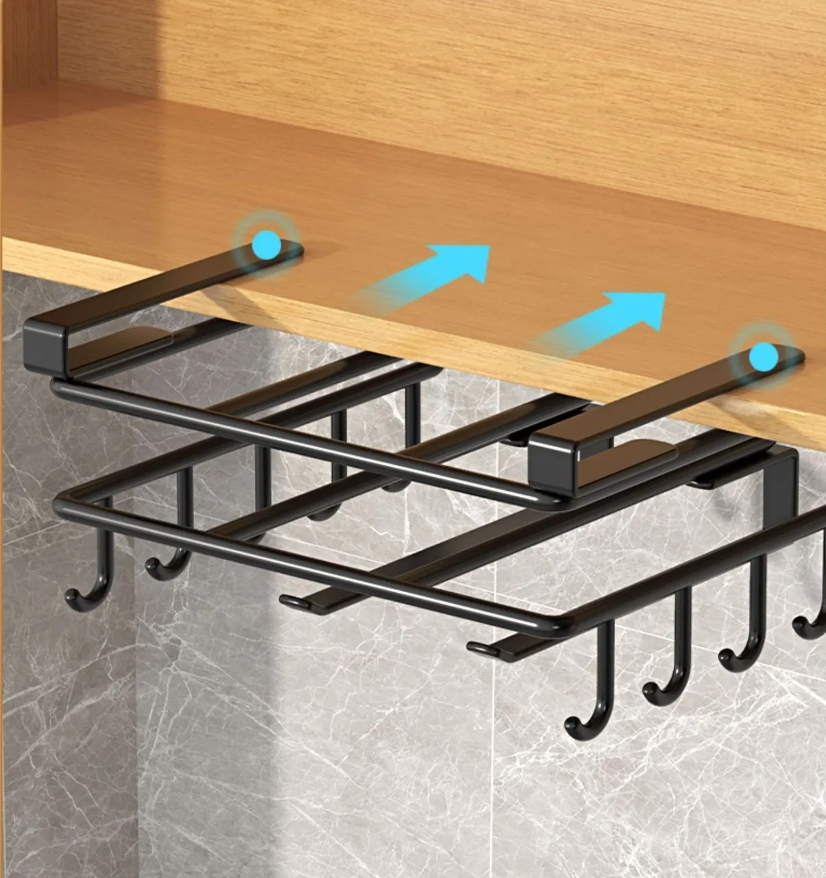 Kitchen Steell Racks Organizer Under Cabinet Hanging Hooks Storage Holder Rack for Cutting Board Pot Lid Paper Roll Cups