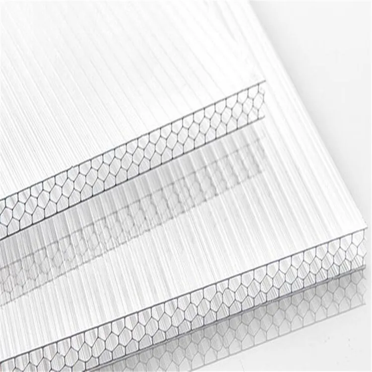12mm high impact resistance honeycomb polycarbonate sheet for greenhouse panel,/car parking shed/walkway covers