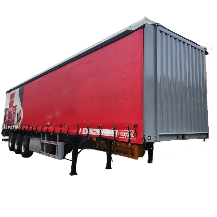 3 Axles Truck Box Trailer Curtain Side Enclosed Box Van Trailer