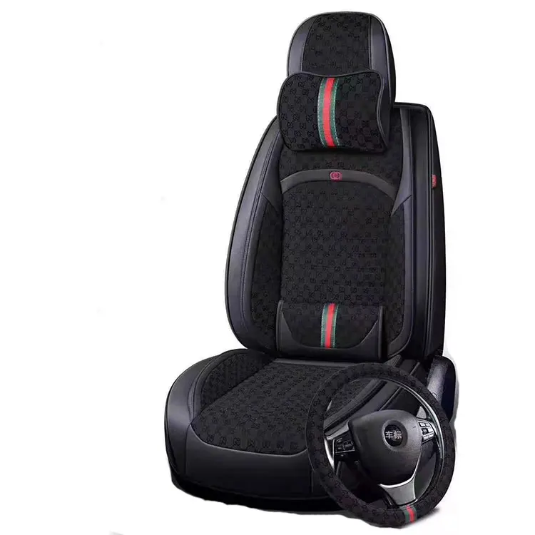 Car cushion with steer wheel cover and luxury fashion trend design