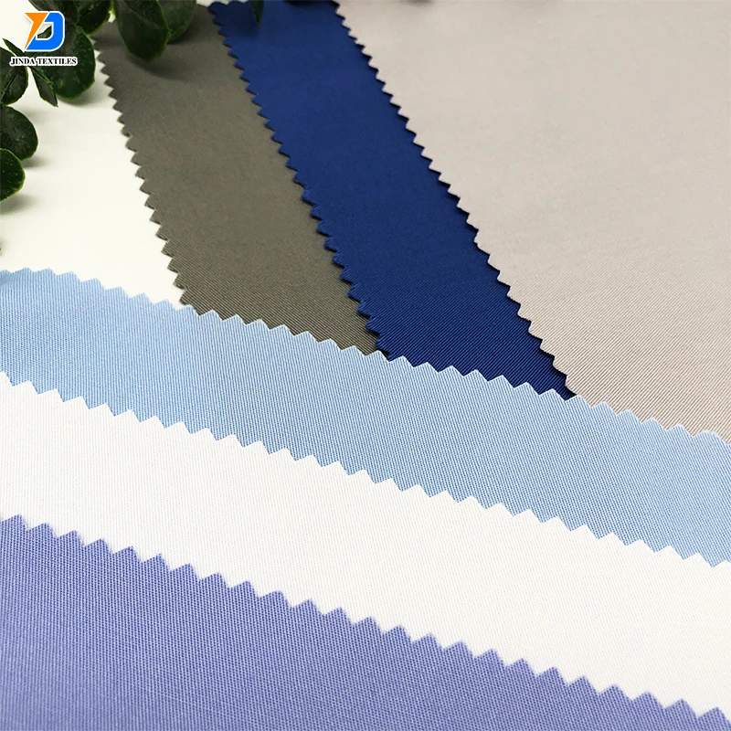 Jinda Textiles 100% cotton combed Ring Spun mini twill fabric with solid colors 155gsm for shirting uniform