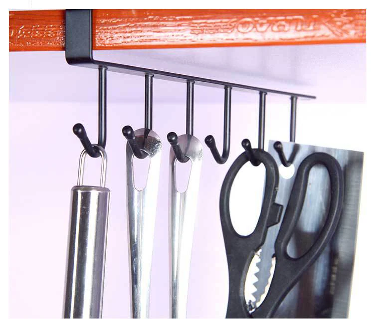 2PCS Under Flat Bottom Cabinet Mug Holder Drilling Free Coffee Cups Holder For Kitchen Belts Scarf Hanging