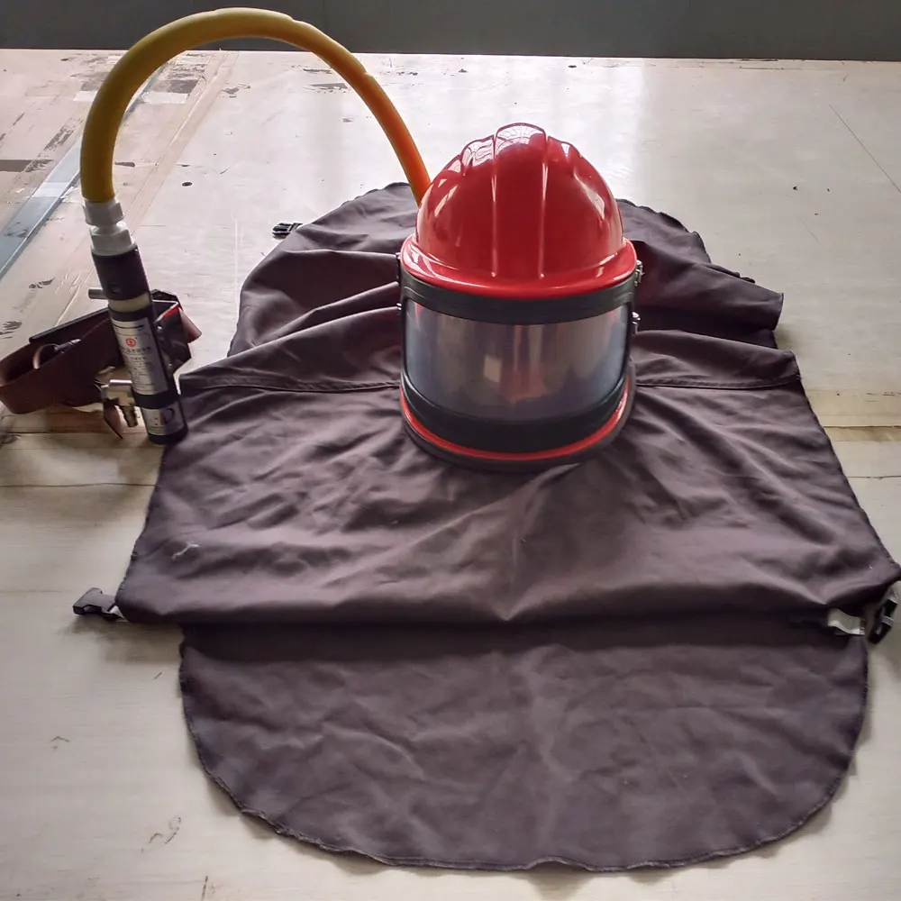 
ABS sandblast helmet with temperature regulator precision filter 