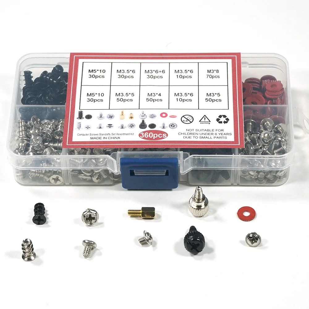 PC Computer Screws Standoffs Set Kit and M3 Standoff and Screw for M3 Drives for Computer Case SSD Motherboard Fan Power Graph