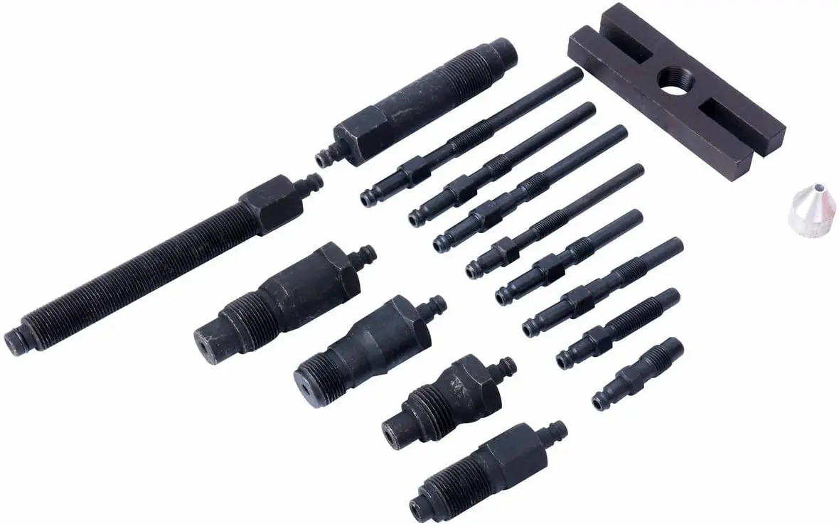 16Pcs Professional Diesel Engine Cylinder Compression Tester Tool Kit Set for Auto Tractor Semi with Case